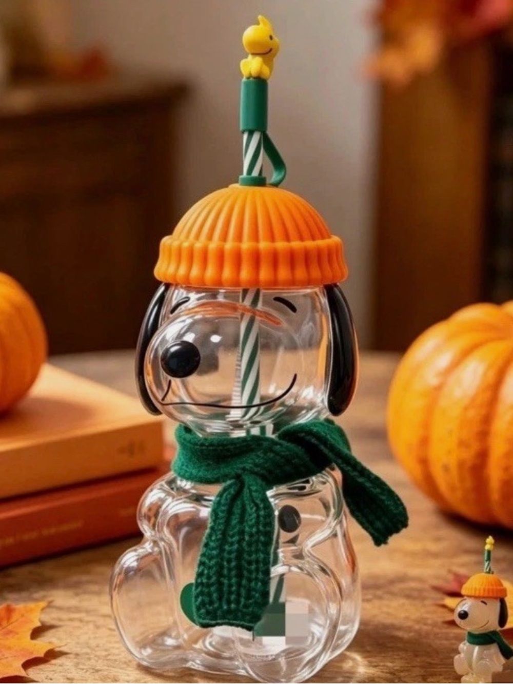 Starbucks Clear Snoopy Glass Mug